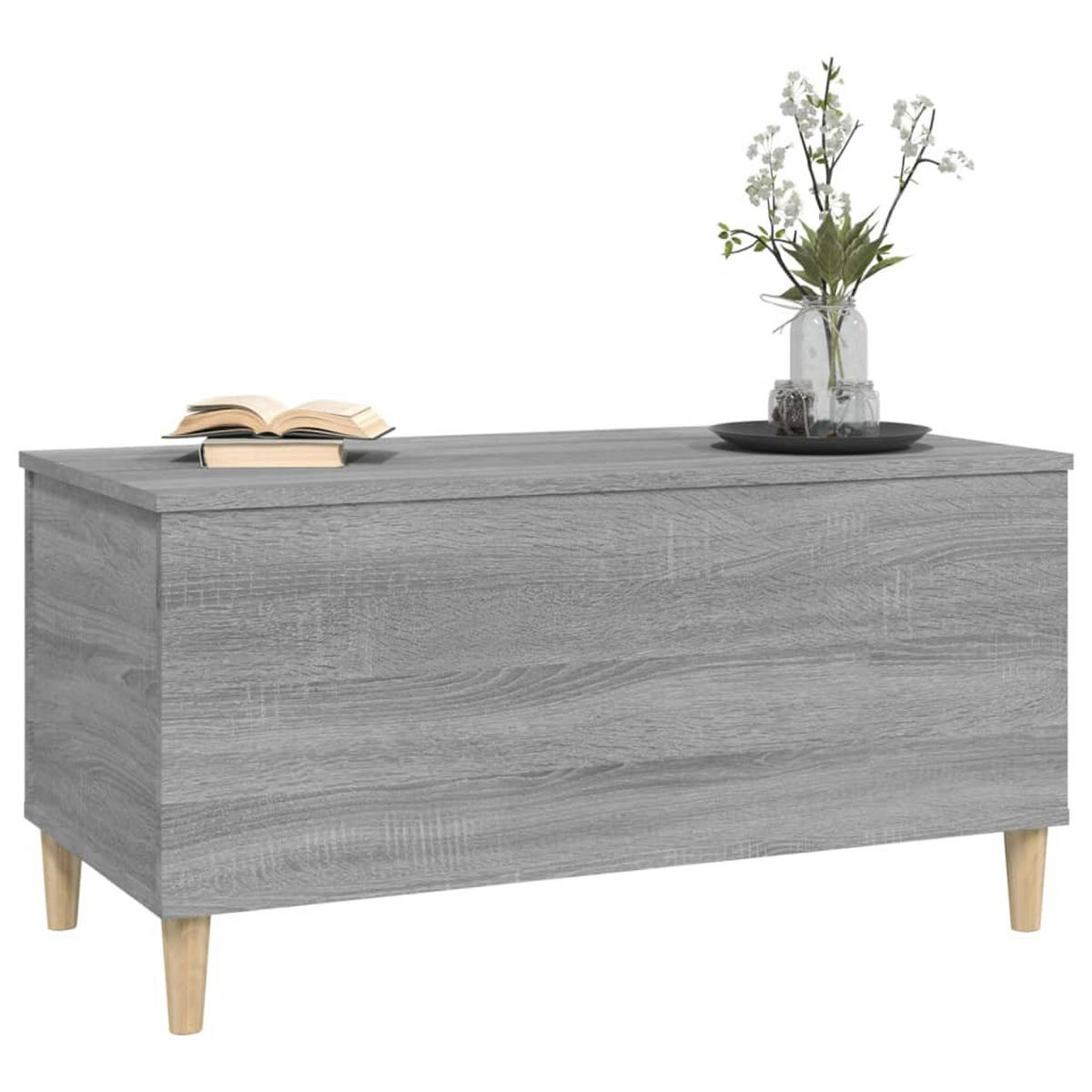 COUCHTISCH Grau Sonoma 90x44,5x45 cm Holzwerkstoff - Grau, Holzwerkstoff (90/44.5/45cm) - furnicato