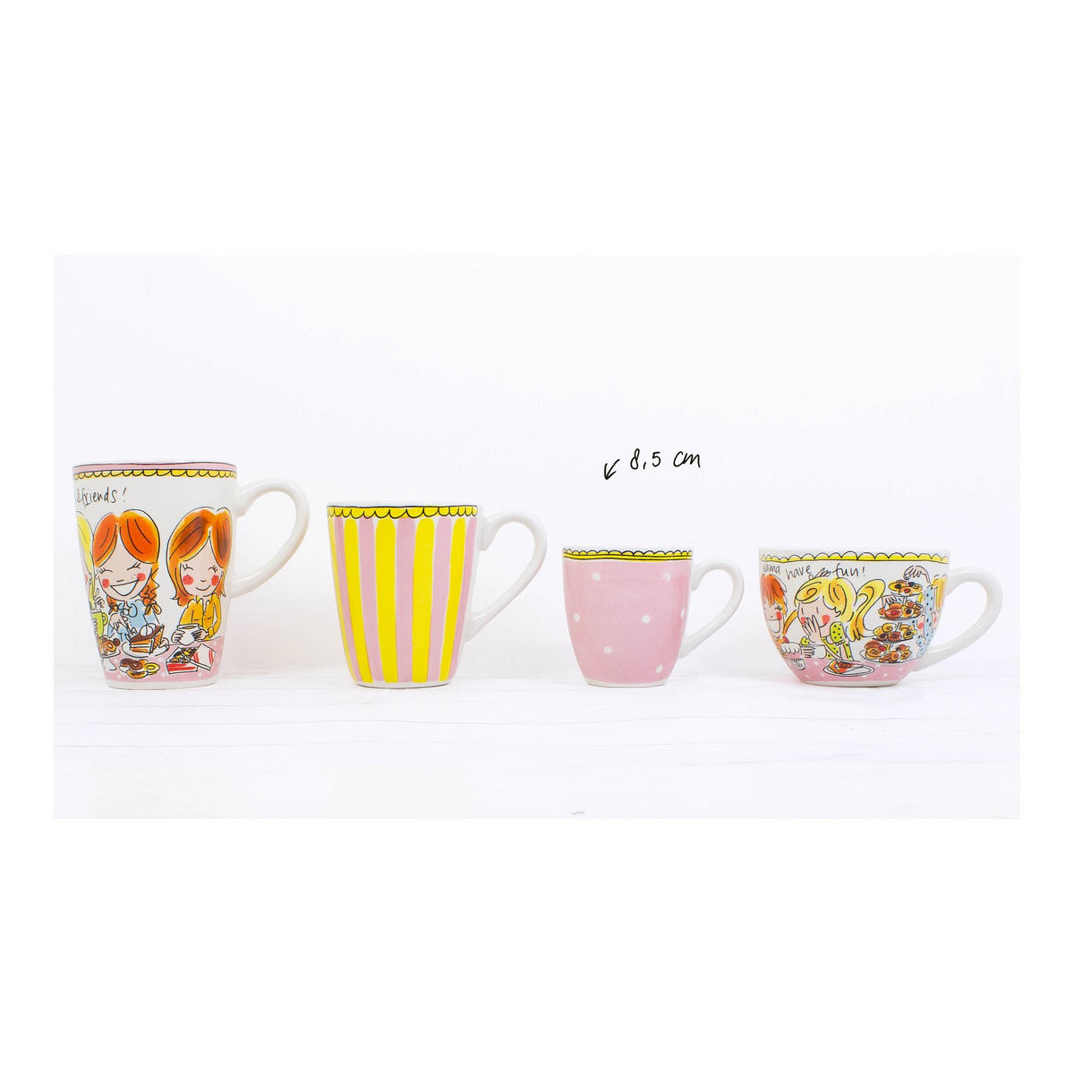 MINI-BECHER Punkt in Rosa - 200 ml - Pink, Keramik (0.2L) - Blond Amsterdam