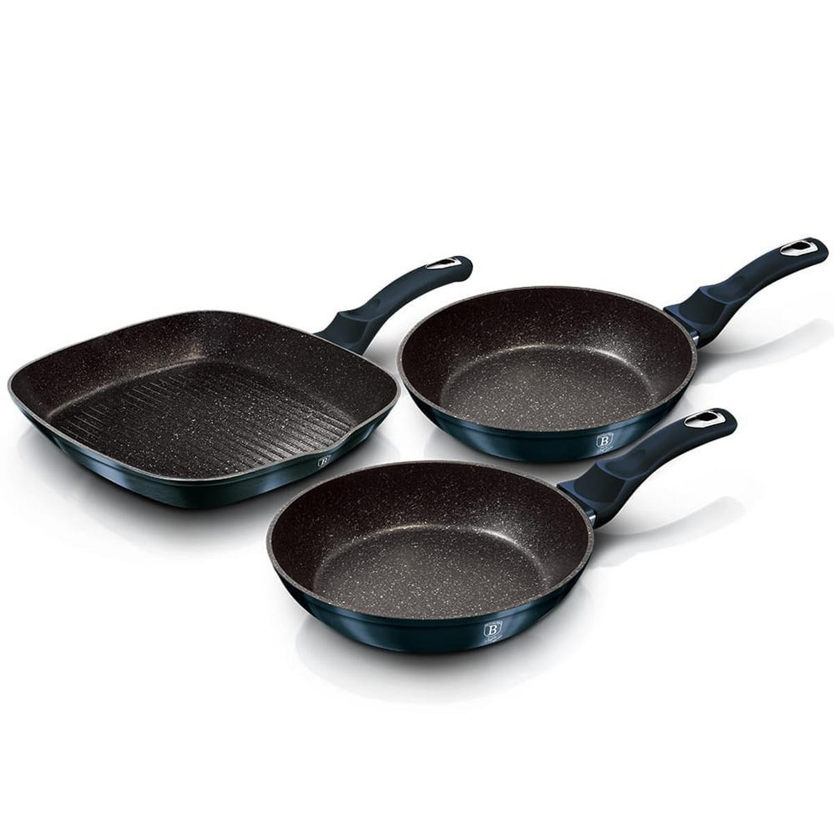 PFANNENSET Blau 50/30/20 cm BH6140 - Blau, Metall - Berlinger Haus