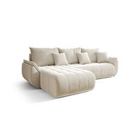 ECKSOFA Akita - Creme, Holzwerkstoff/Textil (280/185cm) - Fun Möbel