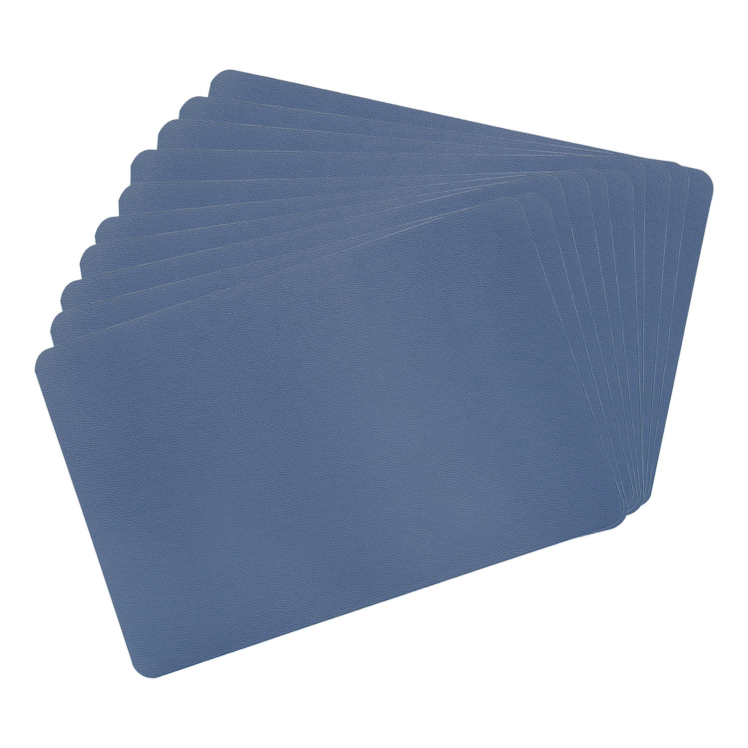 PLATZSETS, 10 Stück, Kunstleder Blau - 43 x 29 cm - Blau, Kunststoff (43/29/0.18cm) - Kesper