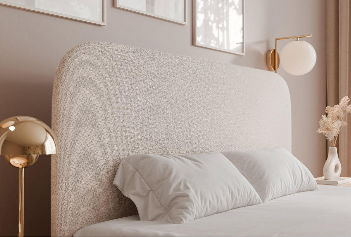 POLSTERBETT Sonvivo Hellbeige Chenille 160x200 cm - Ecru, Kunststoff/Textil (160/200cm) - Selsey