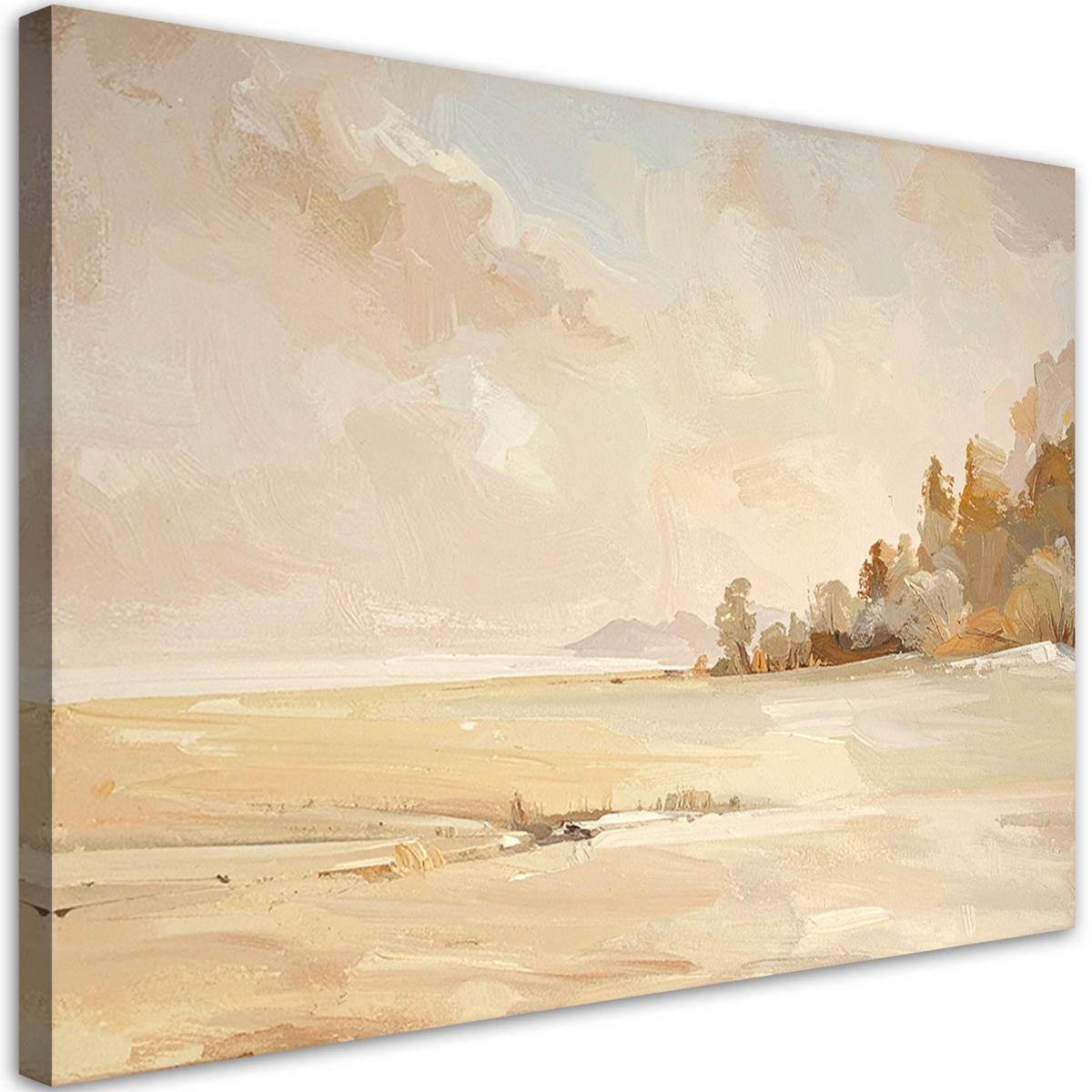 LEINWANDBILD Landschaften 100x70cm - Beige, Textil (100/70cm) - Feeby