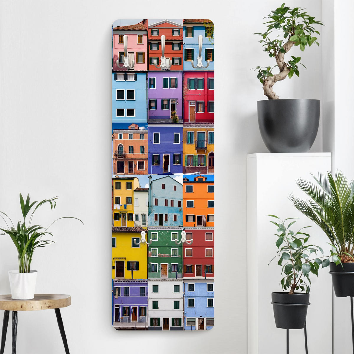 WANDGARDEROBE - Venezianische Häuser 34/105 cm - Multicolor, Holzwerkstoff (34/105/1.6cm) - Bilderwelten