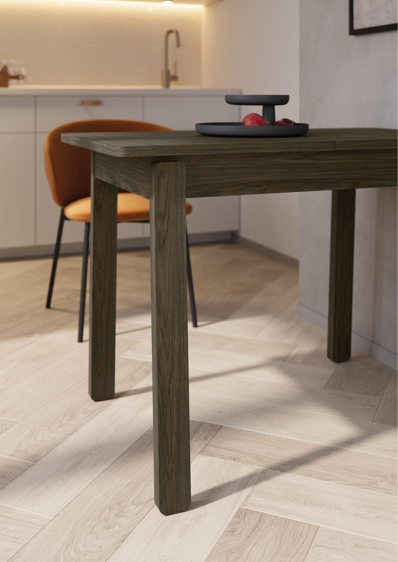 ESSTISCH Plot ausziehbar Dunkle Eichenholzoptik, 104 x 224 x 60 cm - Dunkelbraun, Holz/Holzwerkstoff (60/104/77cm) - Selsey