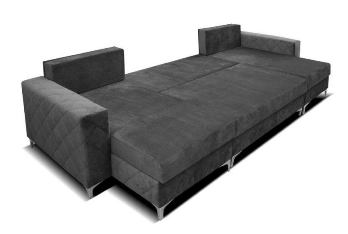 ECKSOFA Grafit BIS Mit Schlaffunktion - Graphitfarben, Textil (307/145cm) - Sepro Meble