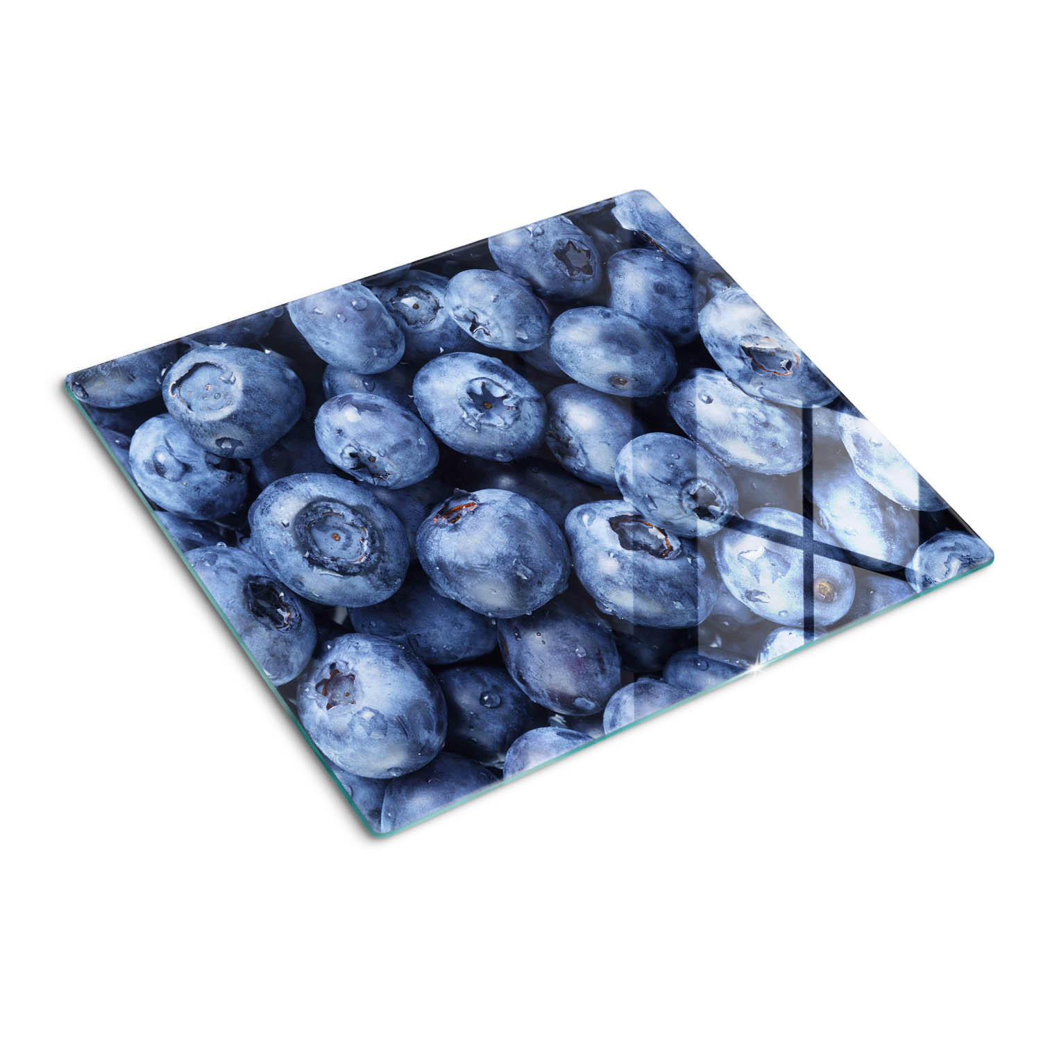 GLASPLATTE 60x52 cm Blaubeeren - Blau, Glas (60/0.4/52cm) - TULUP