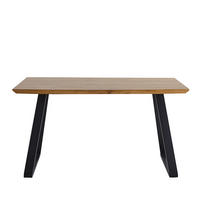 ESSZIMMERTISCH MATIAS - 140x80 cm - MDF mit Eiche-Dekor, Beine Metall - Naturfarben, Metall (80/140/75cm) - TPFLiving