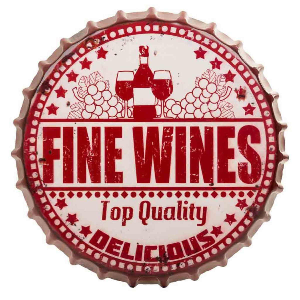 WEINREGAL aus Metall, 42x60cm - Rot, Metall (42/42/60cm) - Wanderlust