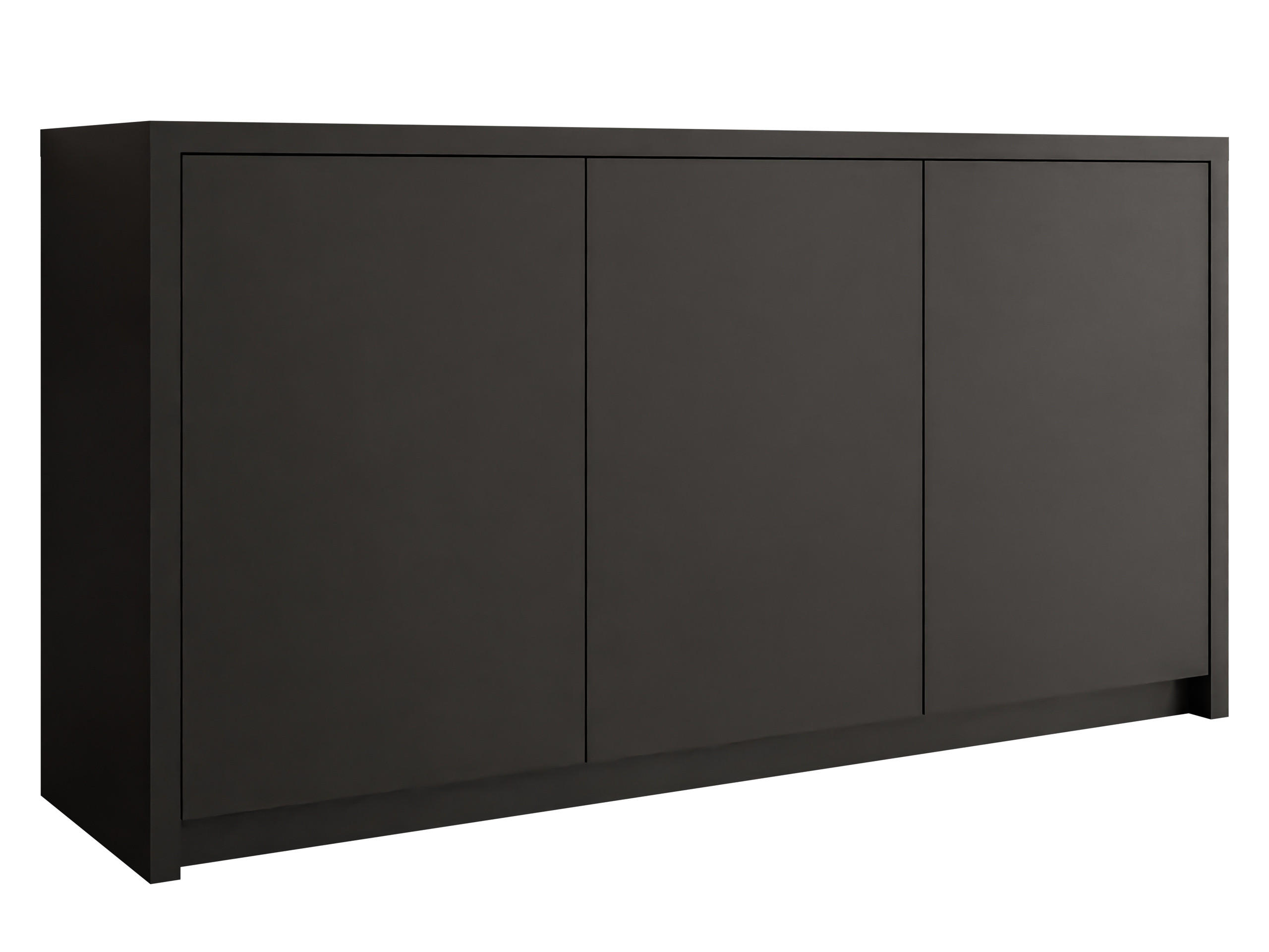 COMODĂ Solid 3D - negru, material plastic/compozit lemnos (150/79/40cm) - MIRJAN24