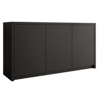 COMODĂ Solid 3D - negru, material plastic/compozit lemnos (150/79/40cm) - MIRJAN24