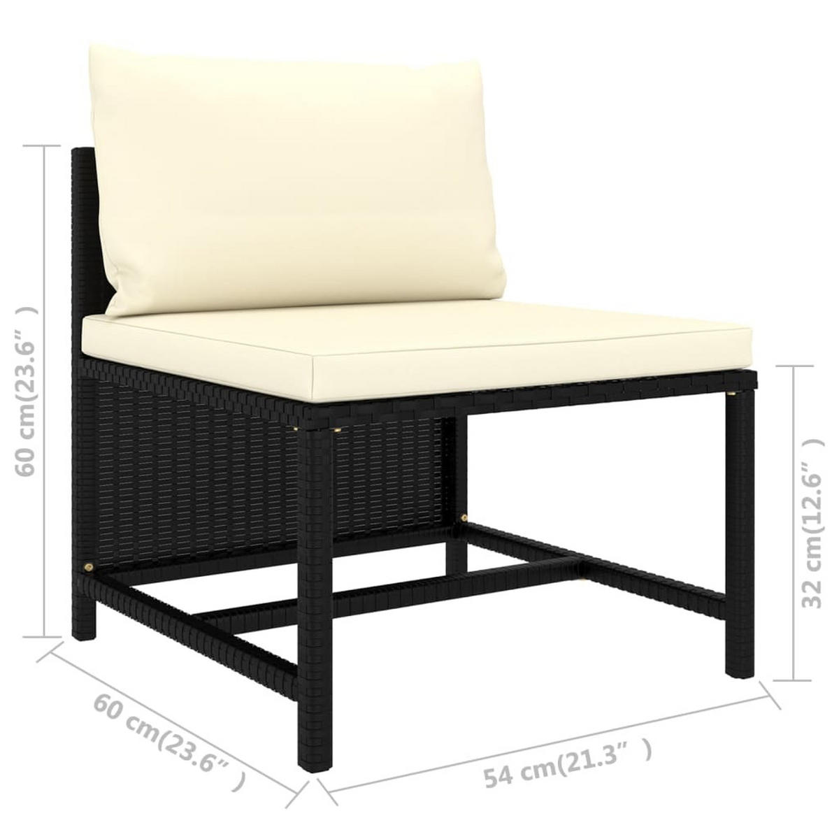 GARTENSET Reiss 8-teilig - Schwarz, Metall - Nettlife