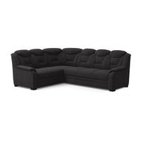 ECKSOFA mit Schlaffunktion und Bettkasten – weiches Chenille-Gewebe - Schwarz Hochglanz/Anthrazit, Holz/Kunststoff (263/211cm) - Cotta