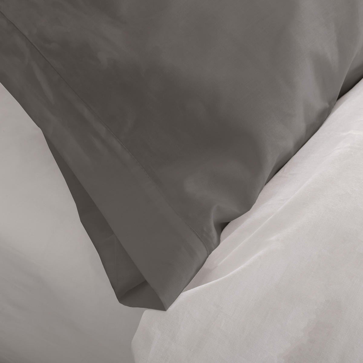 KISSENBEZUG Basic Dunkelgrau 50x75 cm (x2) - Pinienfarben, Textil (50/75cm) - Happy Friday