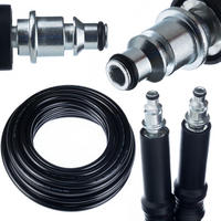 SCHLAUCH Quick Connect Hochdruck, 10 m, 200 bar, 60 °C, Nylonummantelung, PVC außen - Multicolor, Kunststoff/Metall (10/10/10cm)