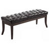 SITZBANK 150/38 cm Kunstleder Braun - Braun, Holz/Textil (150/46/38cm) - CLP