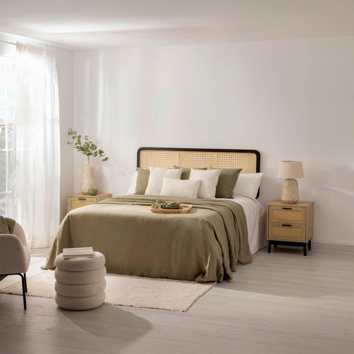 NACHTTISCH 2 SCHUBLADEN Samoa Natürlich 45 cm x 56 cm - Naturfarben, Holzwerkstoff (45/56/40cm) - Klast Home