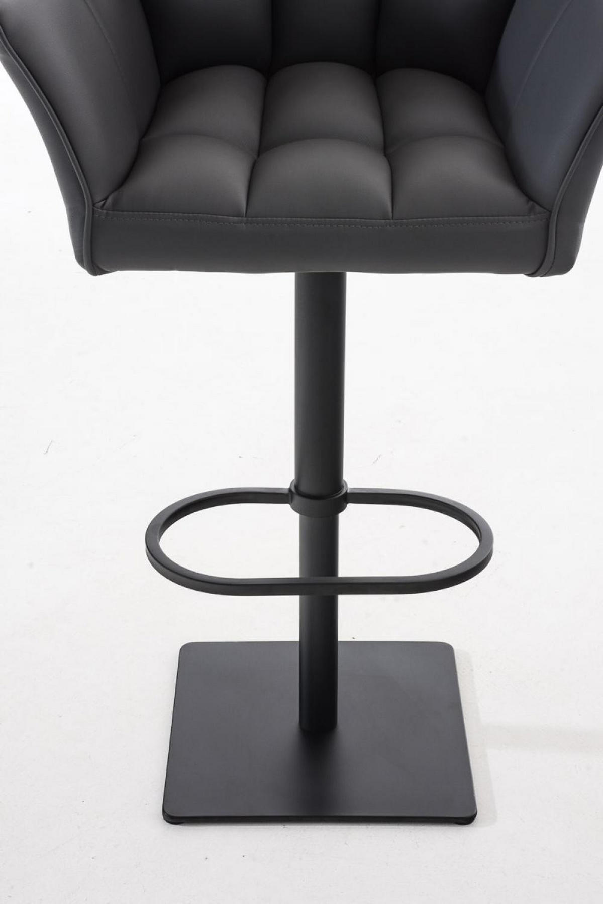 BARHOCKER Lederlook Grau - Schwarz/Grau, Textil/Metall (64/88/45cm) - CLP