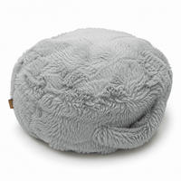 KINDERPOUF Mammoth rund flauschig - Hellgrau, Textil (65/65/65cm) - MeowBaby