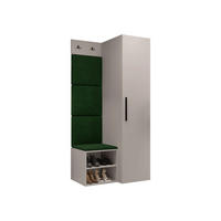 MOBILIER PENTRU HOL Medi III - cașmir/verde, material plastic/compozit lemnos (40/191/50cm) - MIRJAN24