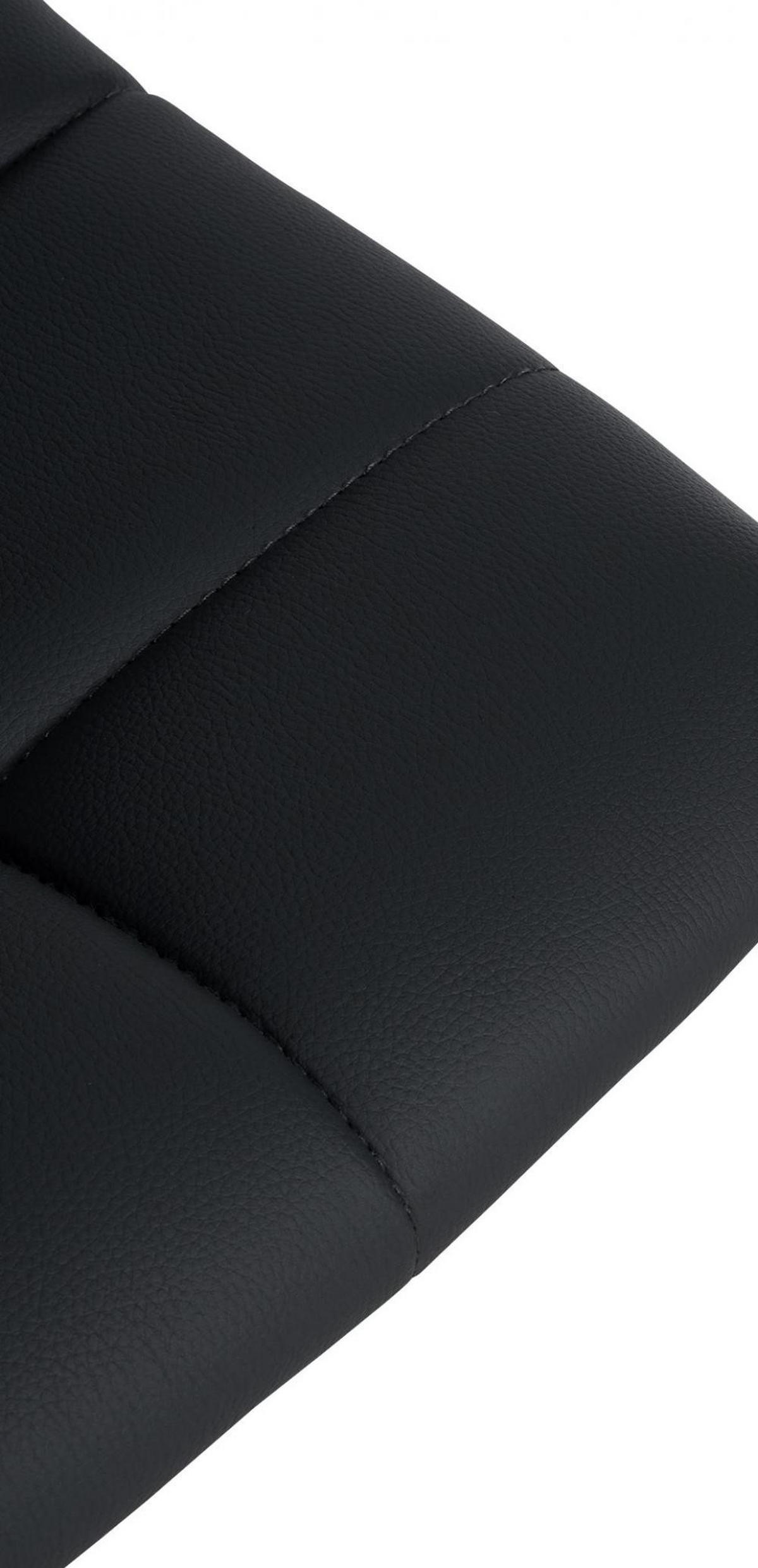BARHOCKER Lederlook schwarz - Schwarz, Textil/Metall (43/87/46.5cm) - CLP