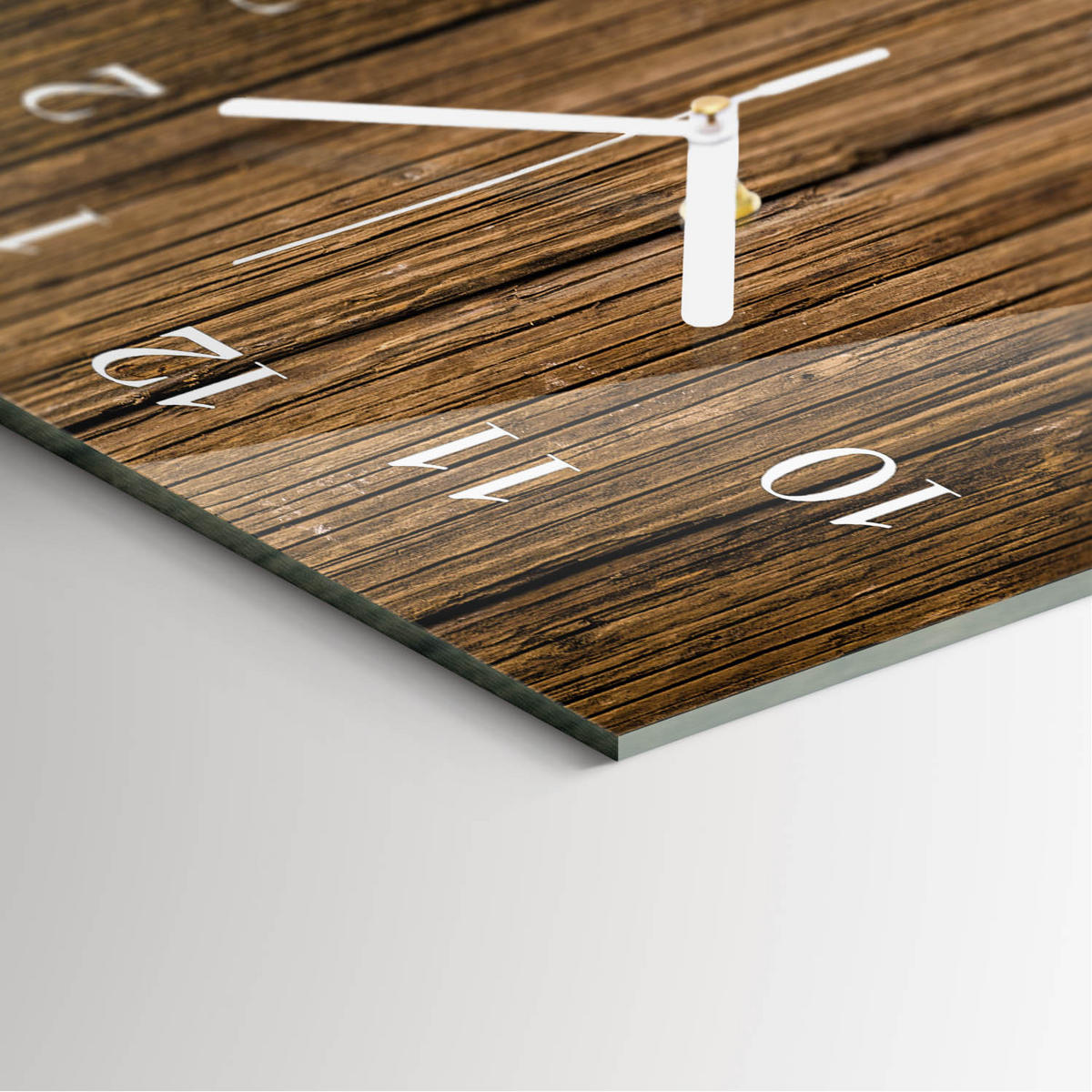 WANDUHR 30x60 cm - Kaffeebohnen - Braun, Glas (30/60/0.4cm) - TULUP