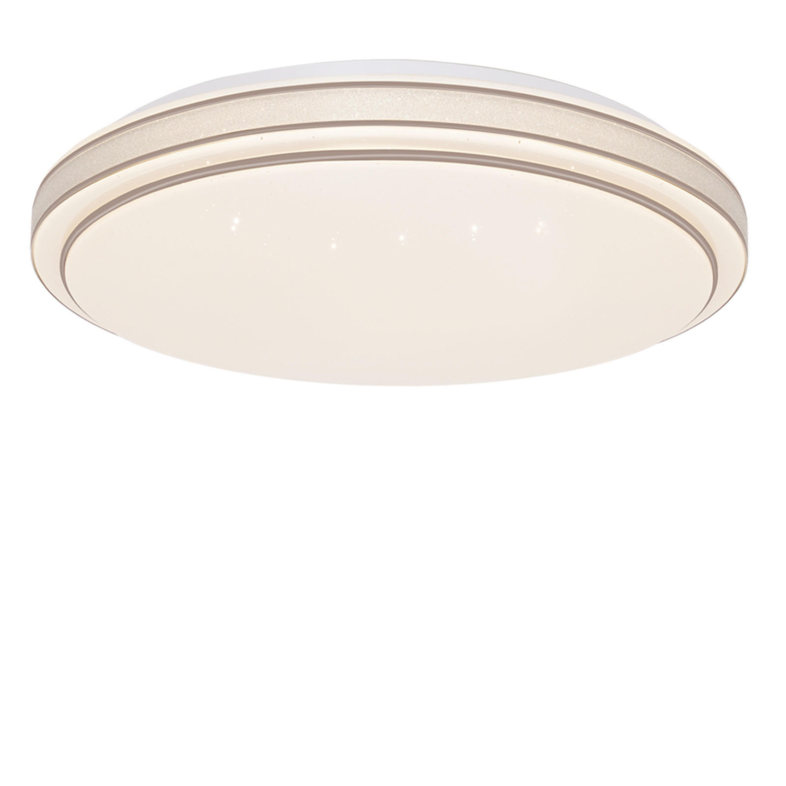 LED-DECKENLEUCHTE Zwillingsring 27/27/6 cm - Silberfarben, Kunststoff (27/27/6cm) - Nettlife