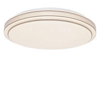 LED-DECKENLEUCHTE Zwillingsring 27/27/6 cm - Silberfarben, Kunststoff (27/27/6cm) - Nettlife