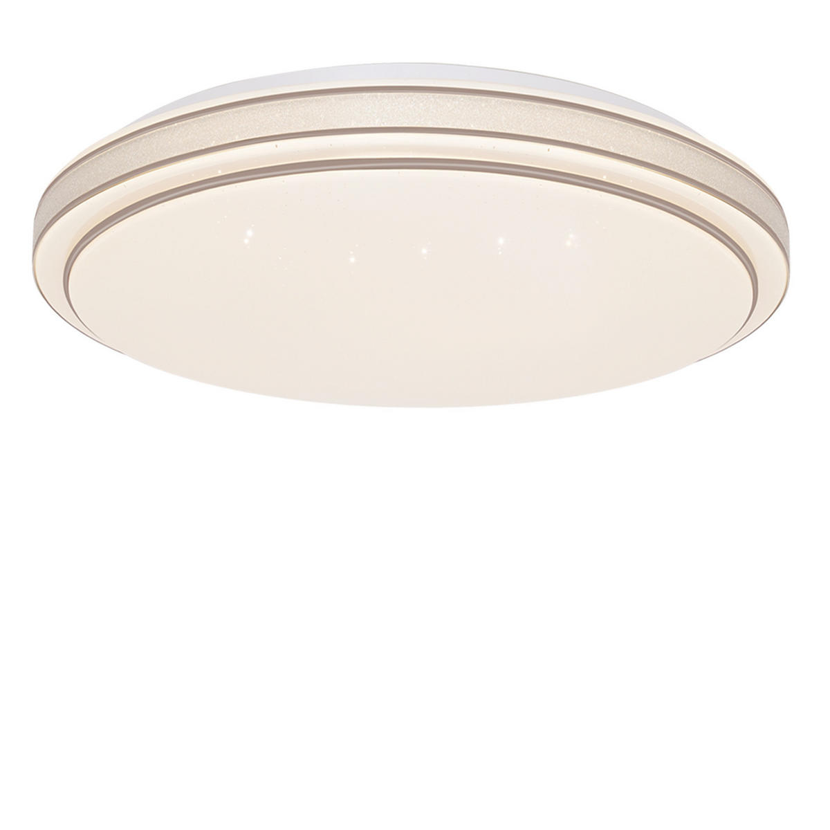 LED-DECKENLEUCHTE Zwillingsring 27/27/6 cm - Silberfarben, Kunststoff (27/27/6cm) - Nettlife