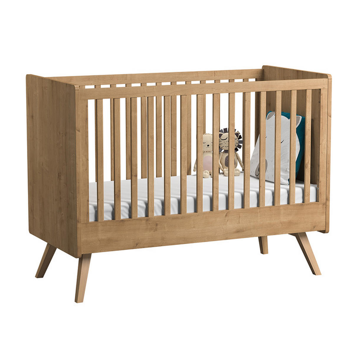 BABYZIMMER 3-teilig Holz - Braun, Holzwerkstoff (125/103/65cm) - Petits-meubles