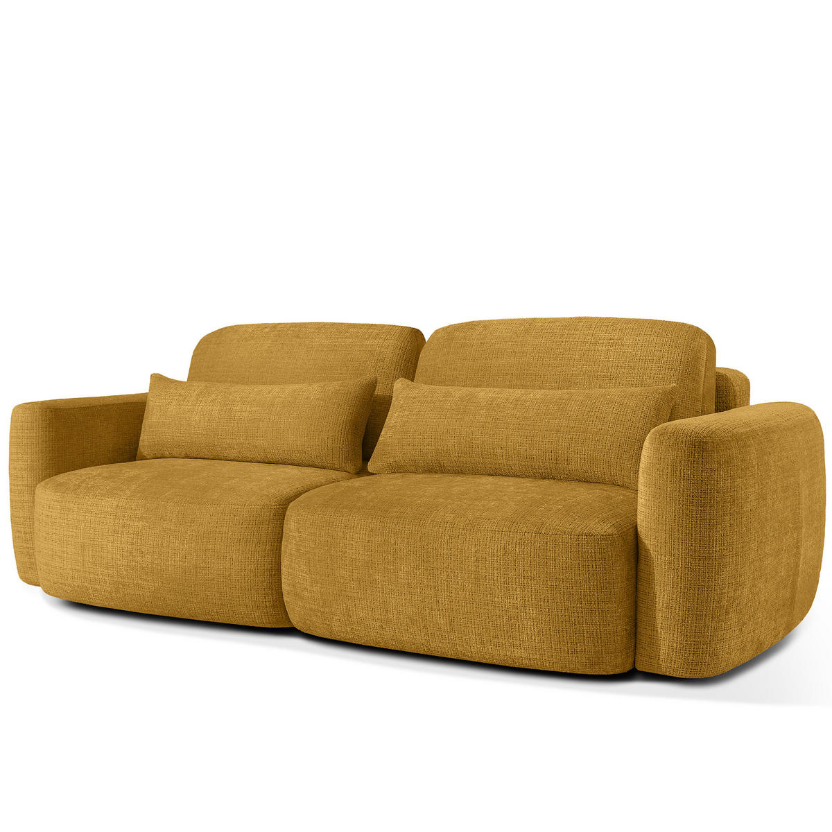 SOFA 3 ELOSA - Gelb, Holz/Textil (245/85/115cm) - KONSIMO®