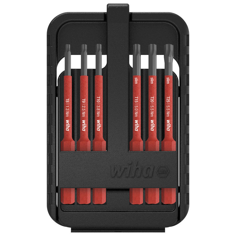 BIT Set slimBIT electric, in slimBit-Box, TORX, 7-teilig - Multicolor, Kunststoff (185/112/20cm) - Wiha