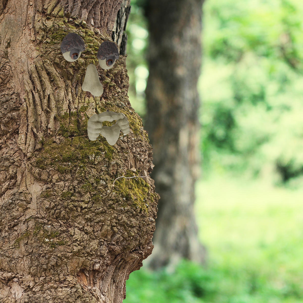 BAUMGESICHT - Beige, Kunststoff (2/12.5/8.5cm) - Relaxdays