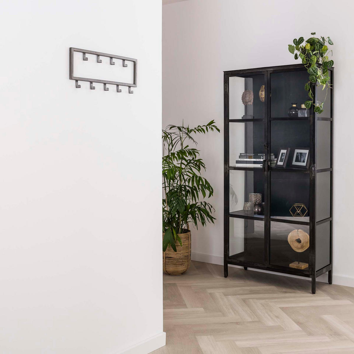 WANDGARDEROBE Lilly Grau 50/2/20 cm - Grau, Metall (2/20/50cm) - Hoyz Collection