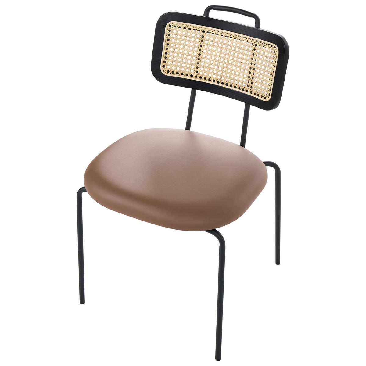 JÍDELNÍ ŽIDLE 2 ks sada Kov Hnědá Adelanto - hnědá, kov/plast (48/81/58cm) - Beliani