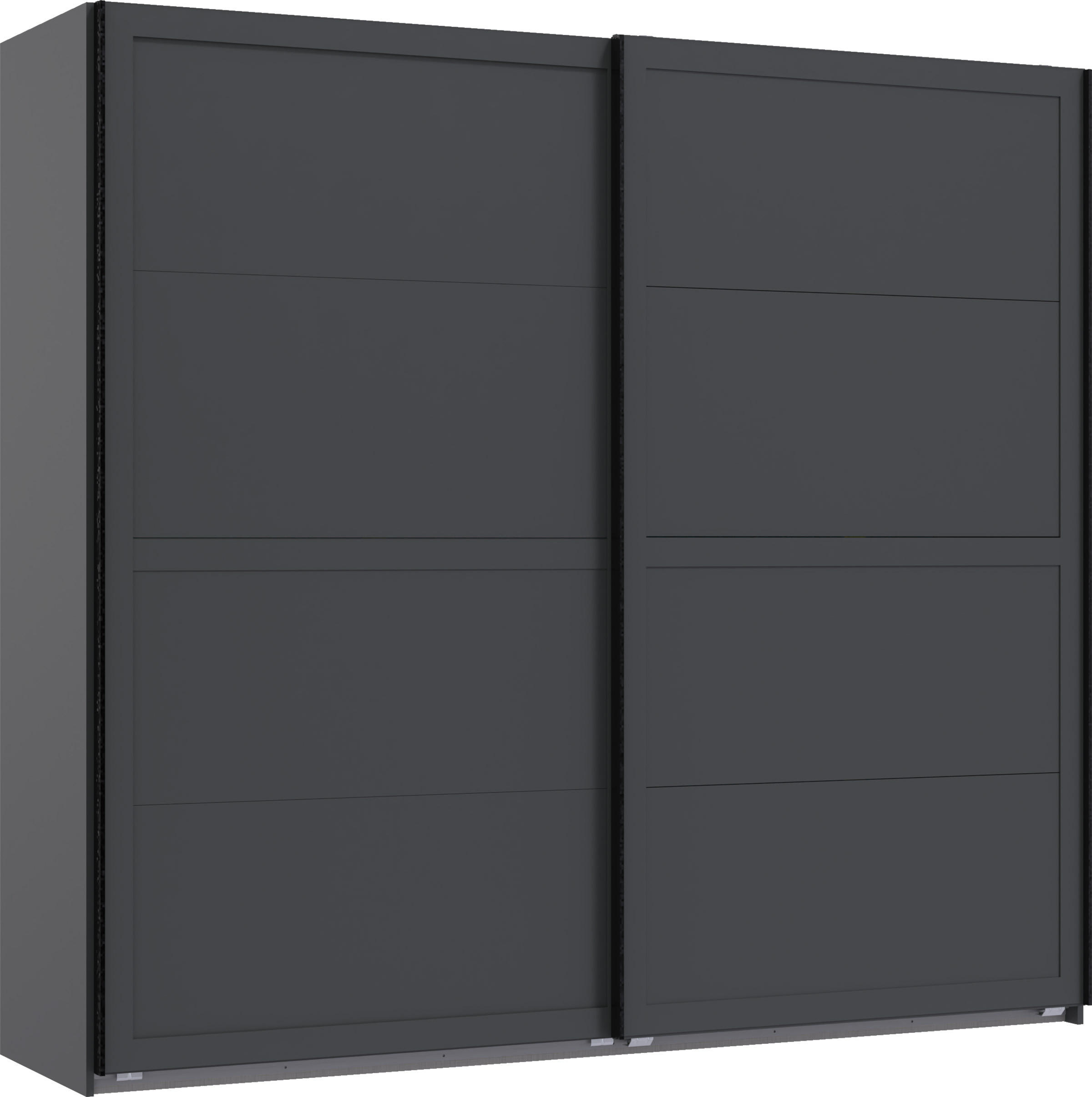 KLEIDERSCHRANK Chalet in Grafit - Schwebetürenschrank 180 cm (ohne Spiegel) - Grau, Holzwerkstoff (180/208/65cm)