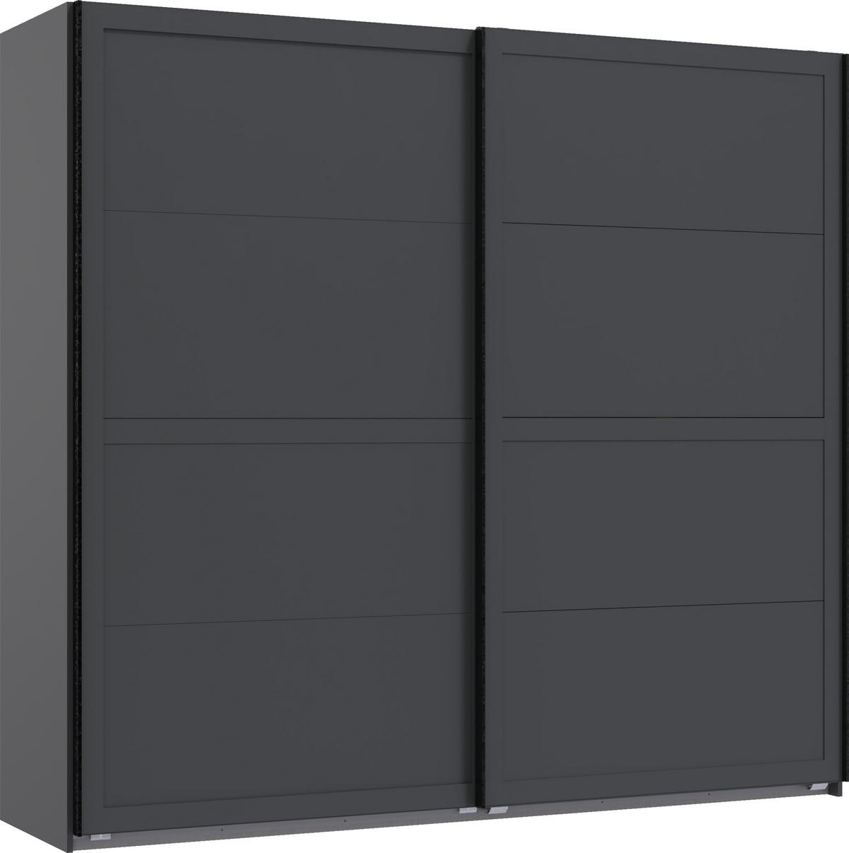 KLEIDERSCHRANK Chalet in Grafit - Schwebetürenschrank 180 cm (ohne Spiegel) - Grau, Holzwerkstoff (180/208/65cm)