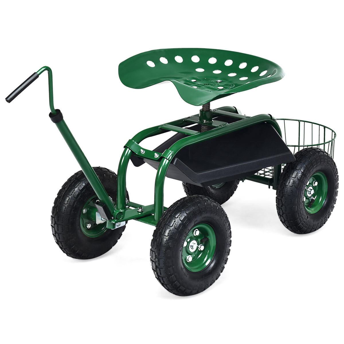 GARTENWAGEN Grün - Grün, Metall (47.5/47/96.5cm) - COSTWAY