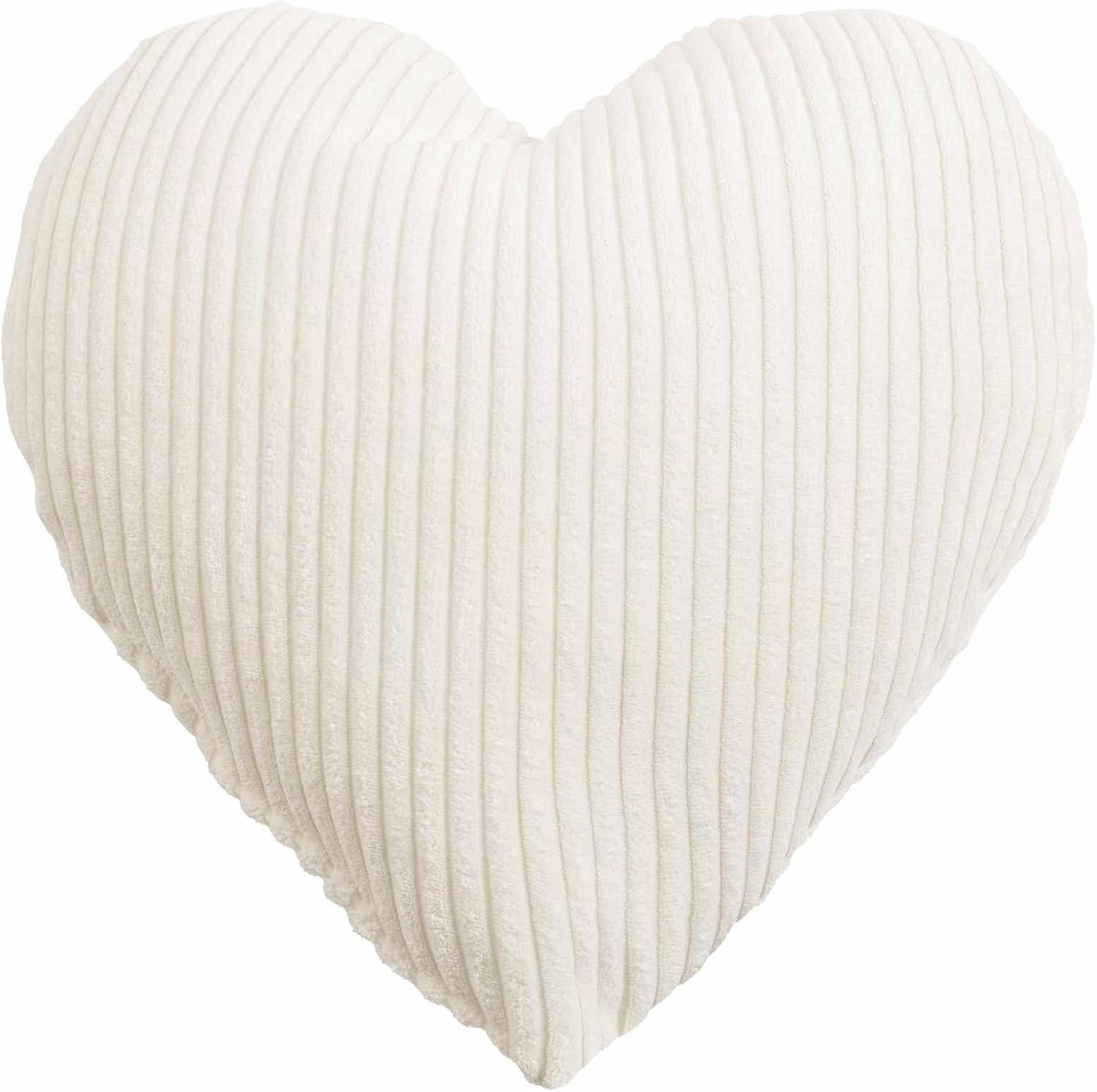 PLÜSCHKISSEN Herzform Shara hearts Herz - Creme, Textil (43cm) - Magma Heimtexx