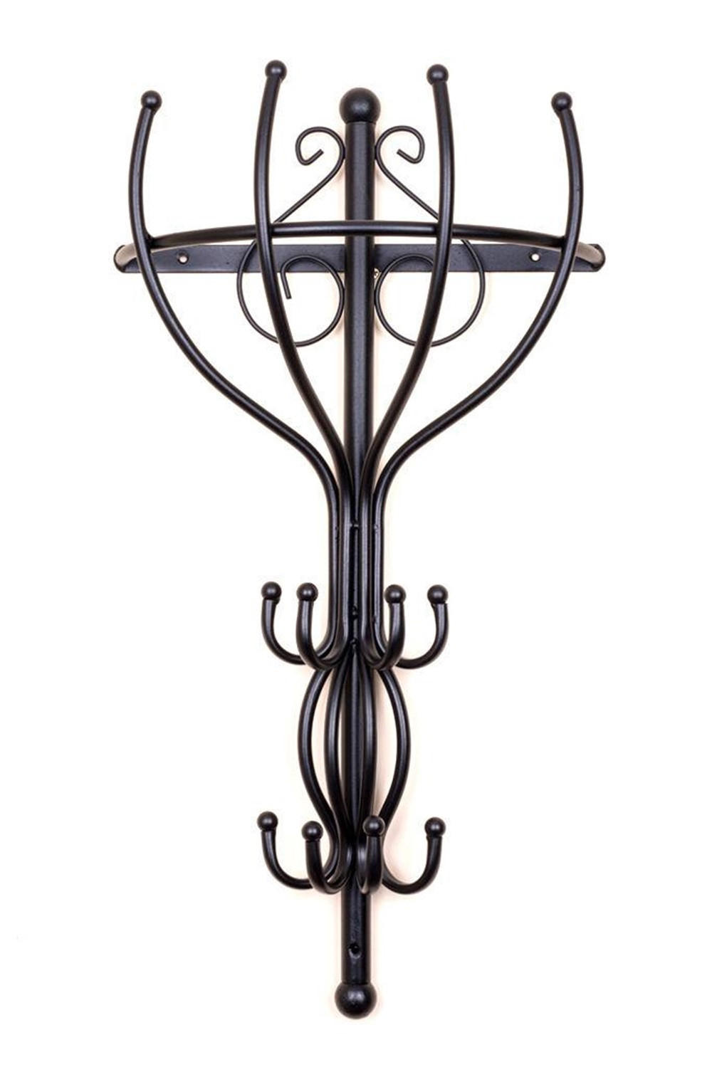 GARDEROBE Kleiderständer Vienno Halbrund 66 cm - Schwarz, Metall (35/66/15cm) - DanDiBo