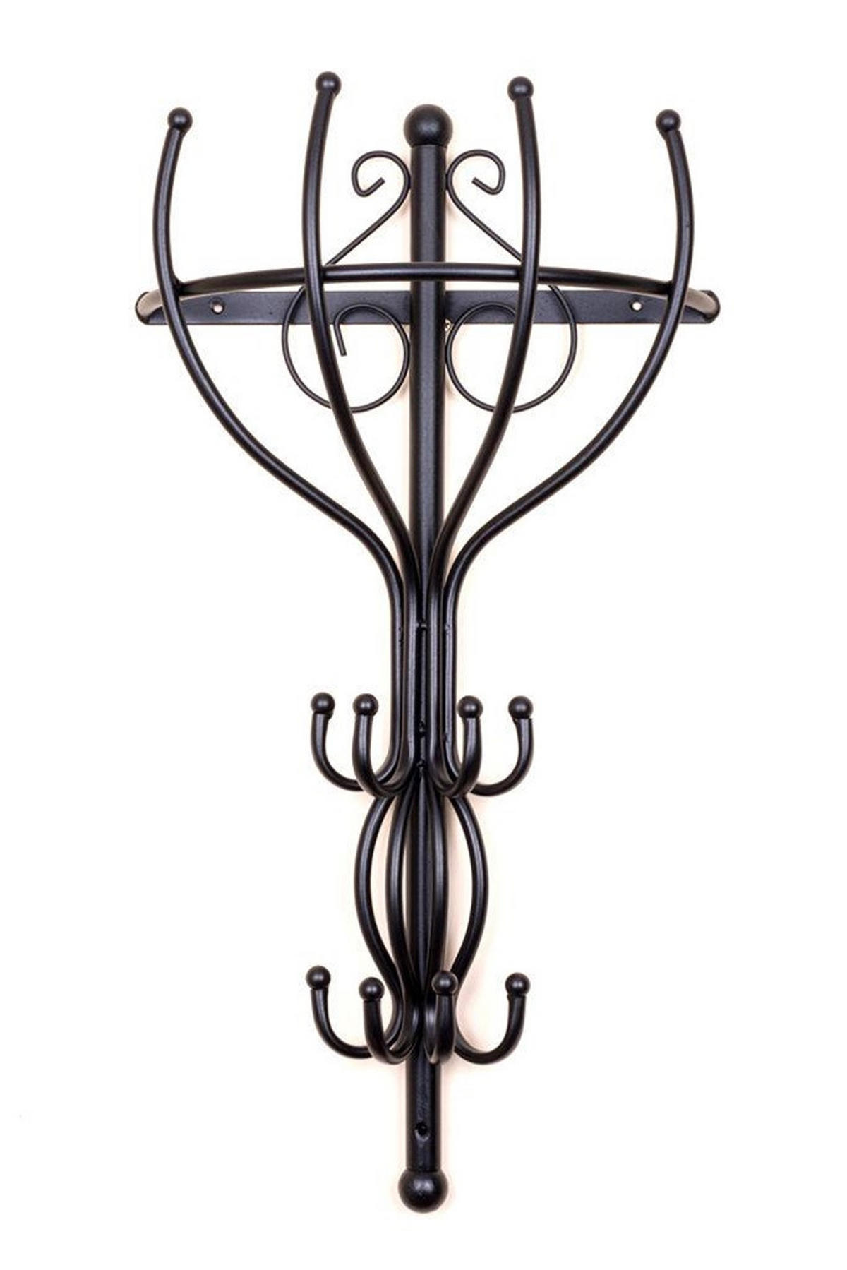 GARDEROBE Kleiderständer Vienno Halbrund 66 cm - Schwarz, Metall (35/66/15cm) - DanDiBo