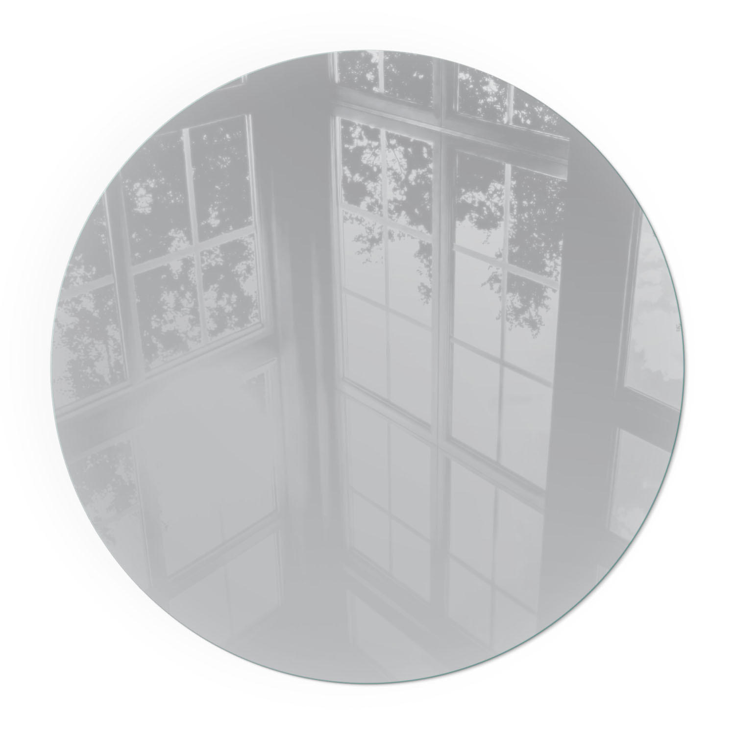 GLASPLATTE für Kamin Ø 80 cm - Grau, Glas (80/80/0.4cm) - TULUP