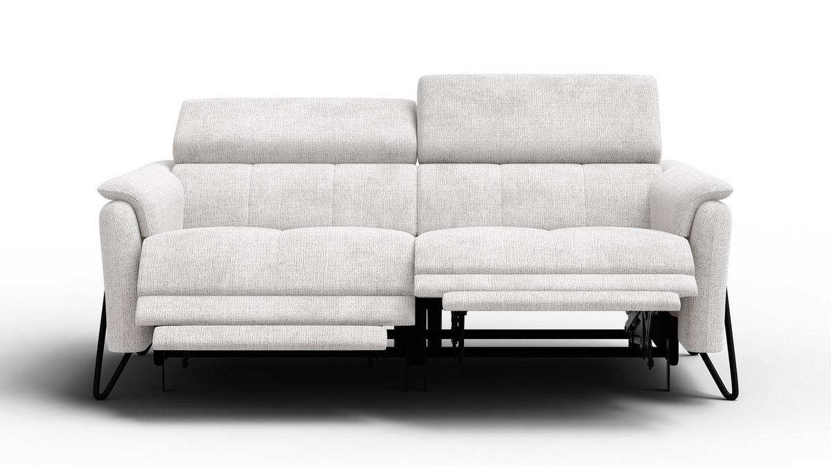 RELAXSOFA RODEN 3-Sitzer, creme - Creme, Holz/Textil (194/82/103cm) - Courtois Laville