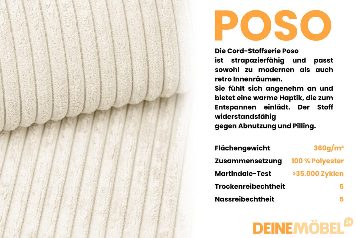 BOXBETT LOFT III 180/200 Cord Creme mit Bonell-Federkernmatratzen H3 - Creme, Holz/Holzwerkstoff (180/200cm) - Deine Möbel 24