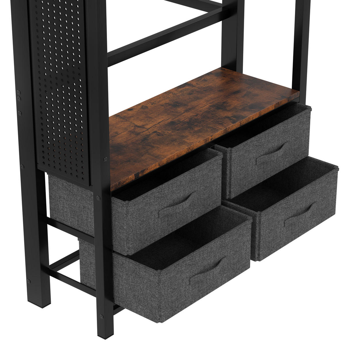 HOCHBETT Eisen 90/200 cm Schwarz - Schwarz, Metall - Raumix