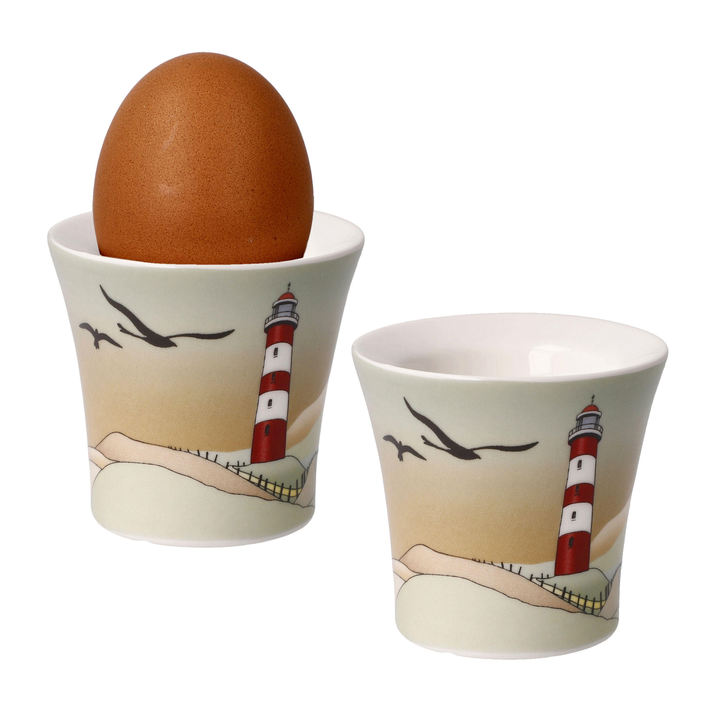 EIERBECHER 2er Set Lighthouse, New Bone China, Bunt - Multicolor, Keramik (6.5/6/6.5cm) - Goebel