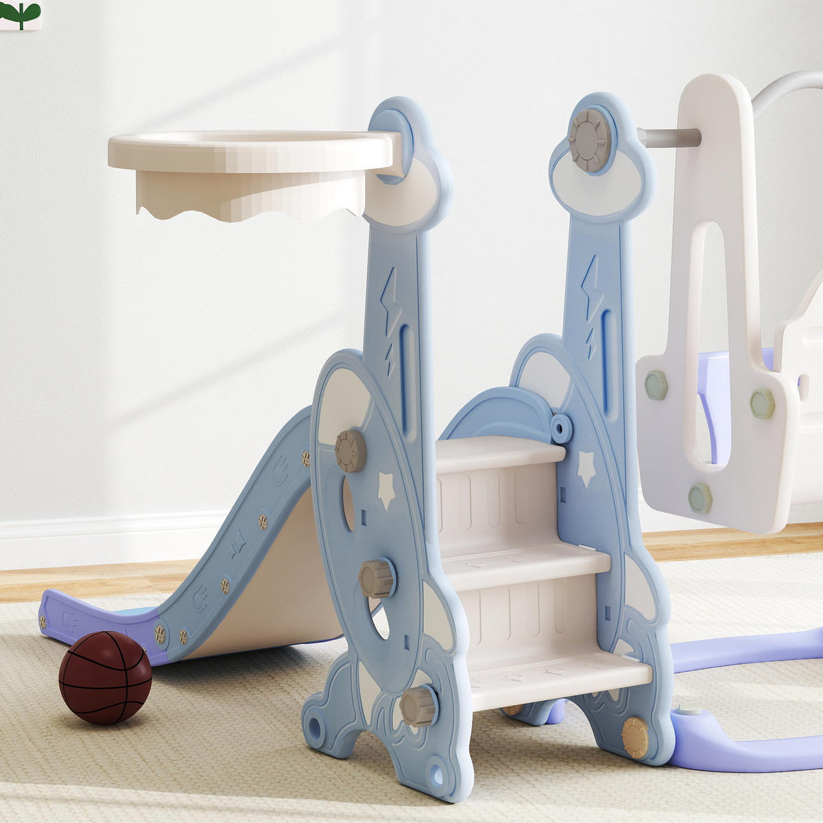 KINDERRUTSCHE DE-17978 Hellblau - Hellblau, Kunststoff (160/107/147.5cm) - ComfortXL