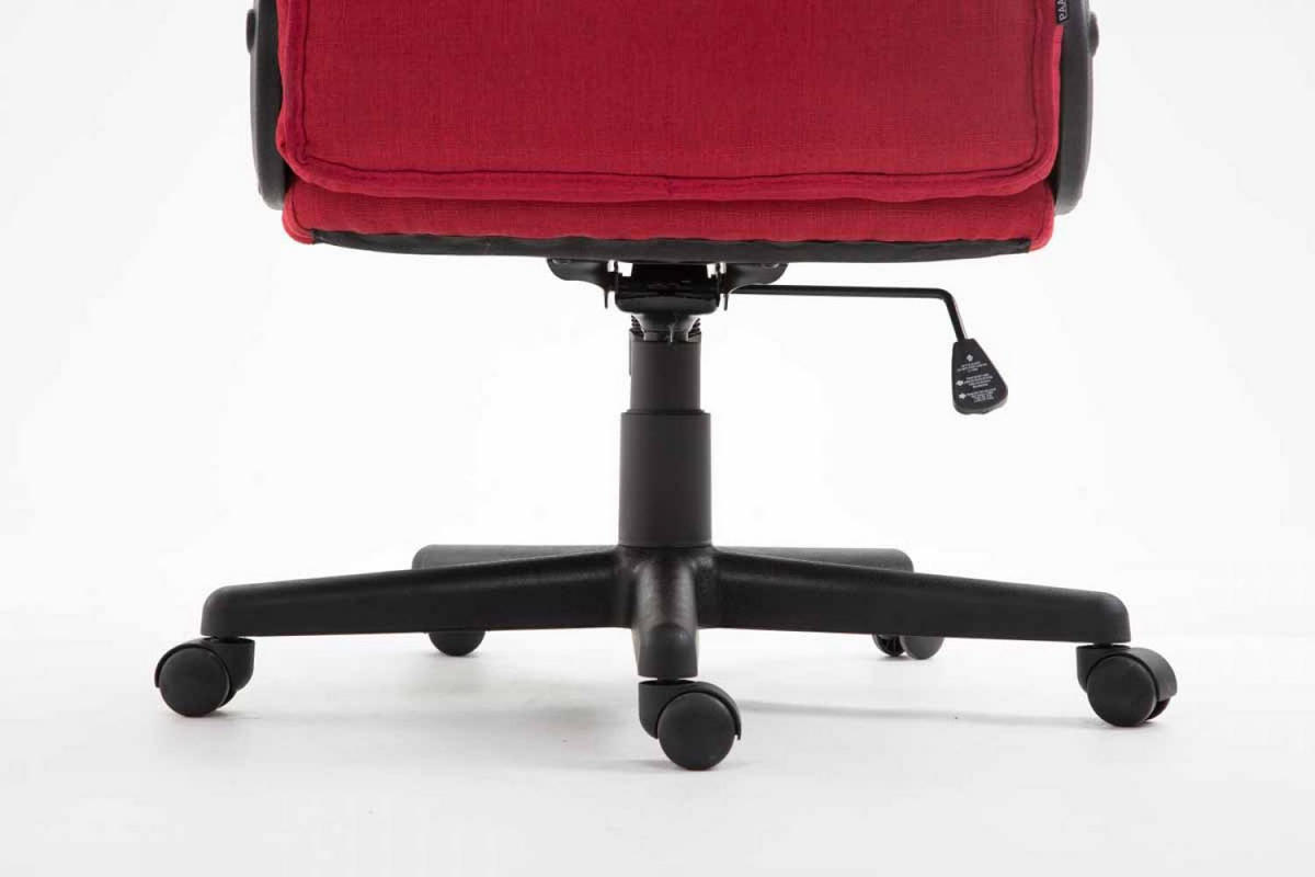 DREHSTUHL Stoff Rot - Rot/Schwarz, Kunststoff/Textil (66/106/70cm) - CLP