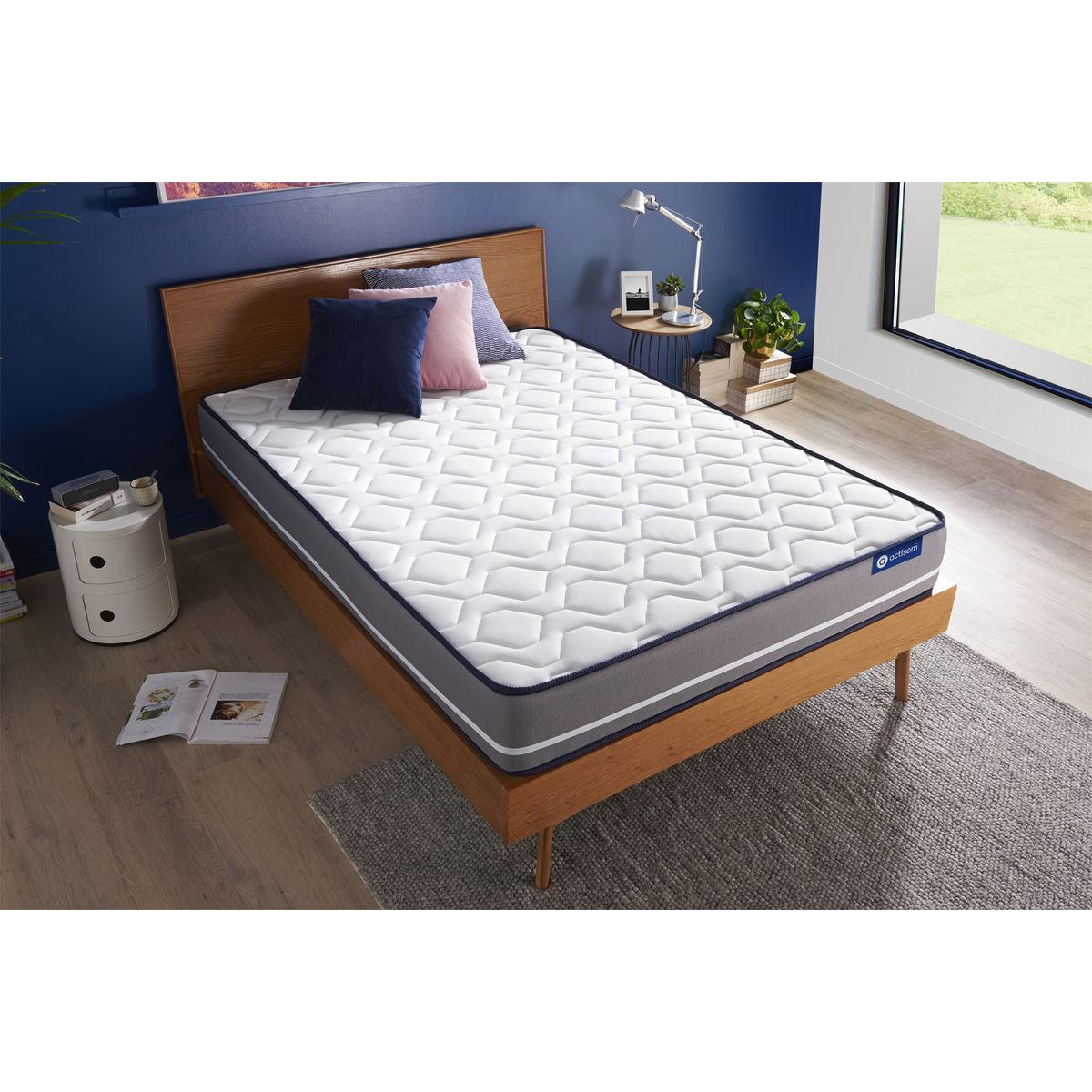 MATRATZE Actiflex pur Taschenfederkern 100 x 190 cm h3 - Weiß, Textil (100/190cm) - ACTISOM