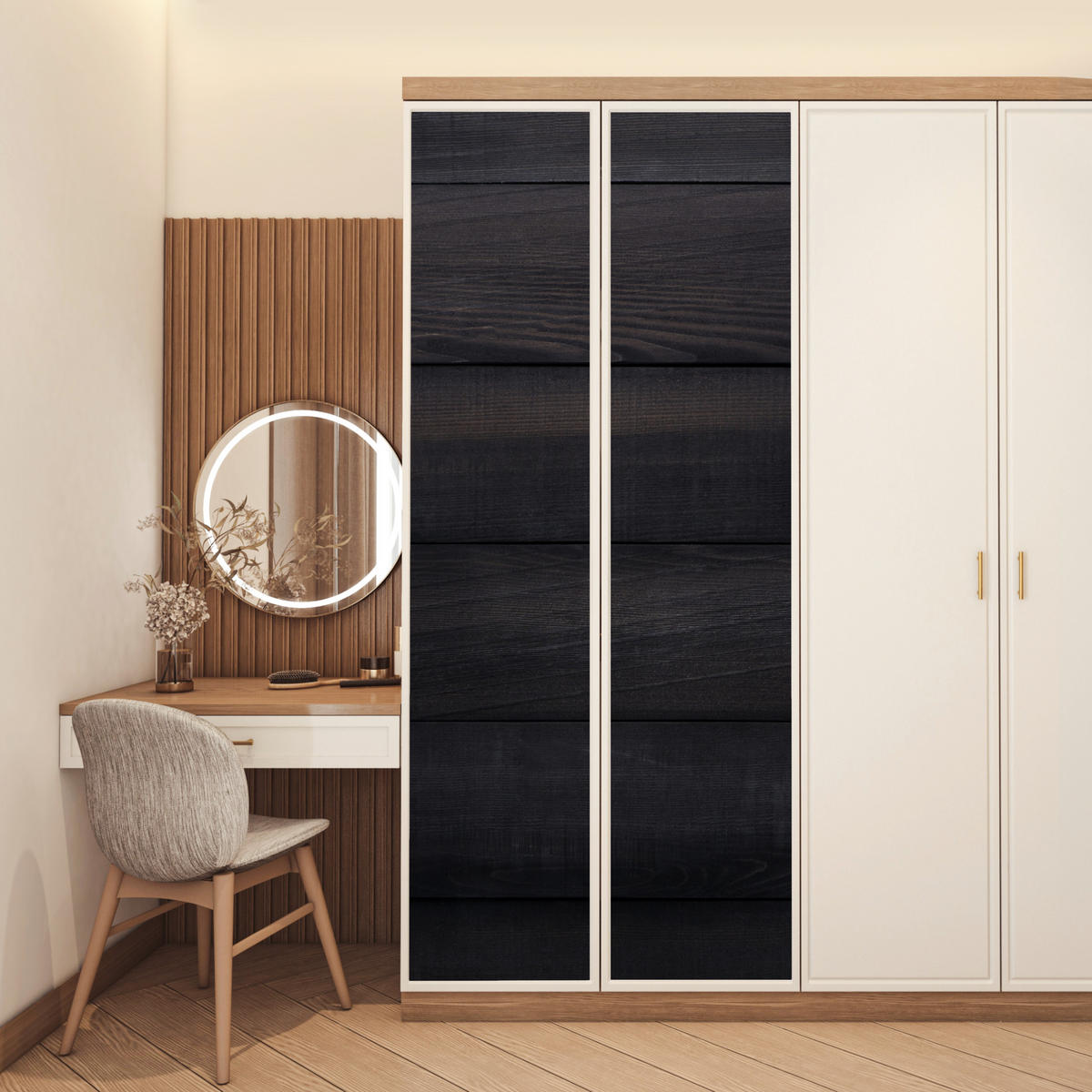 FOTOTAPETE Tür - Schwarzer Hintergrund mit einer Plankenstruktur 95x235 cm - Schwarz, Kunststoff (95/0.1cm) - MuchoWow
